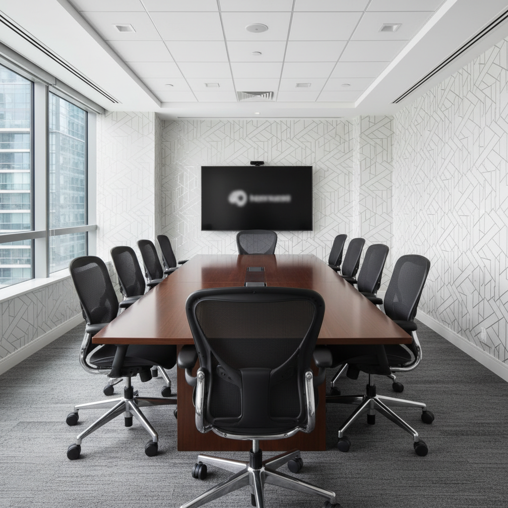 Corporate conference room geometric wallpaper Toronto