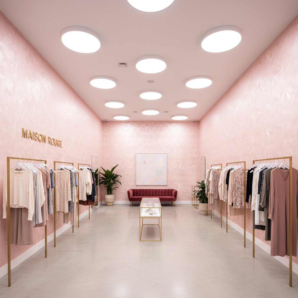 Luxury retail boutique wallpaper installation Toronto