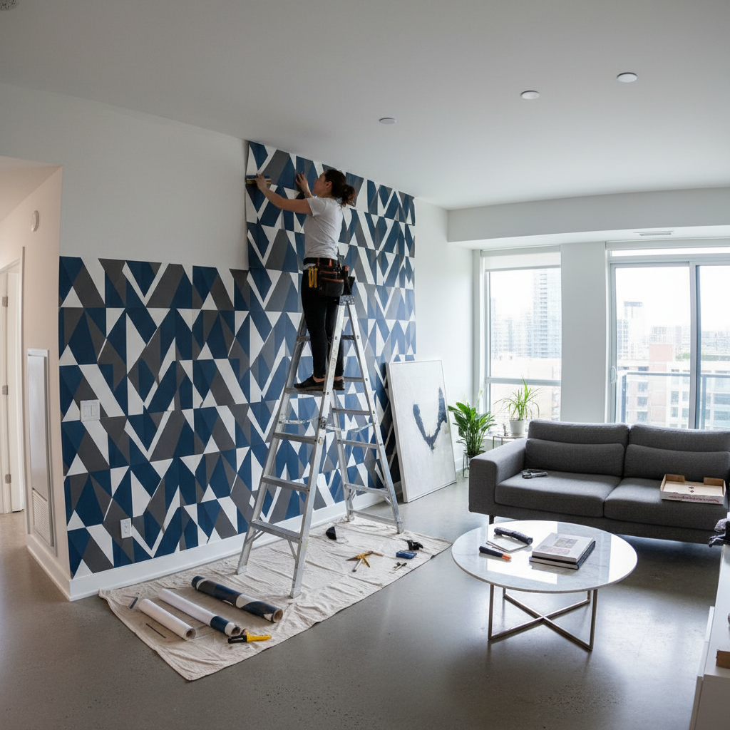 Peel and Stick Wallpaper Installation